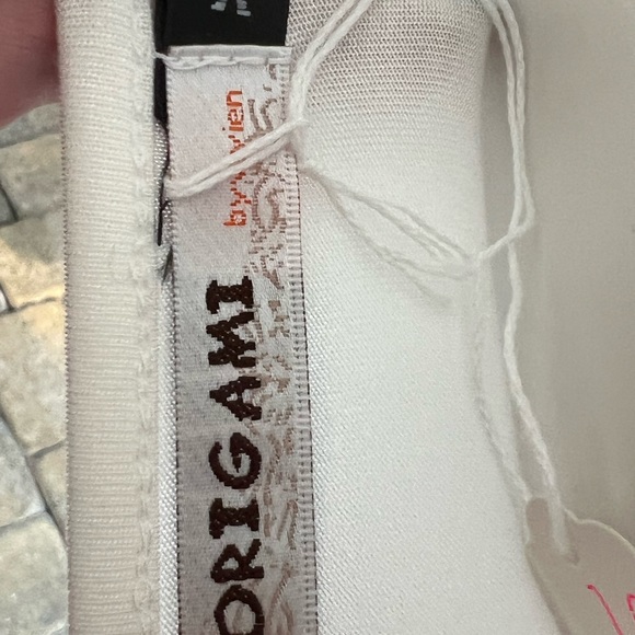 Medium- Origami White tank with Lace detailing on the bottom- NEW Jungle… - Picture 5 of 6